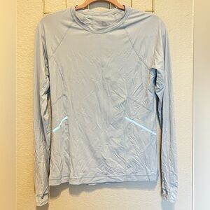 Light Blue Long Sleeve Athletic Top